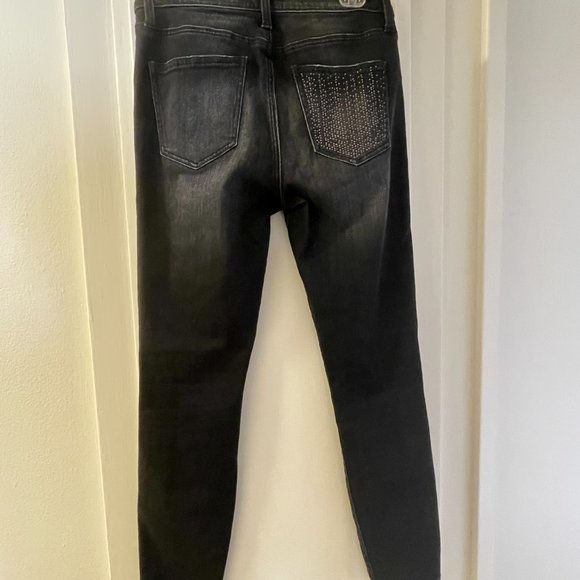 Current/Elliott Womens Black Distressed Skinny Jeans Size 27 - Picture 7 of 7
